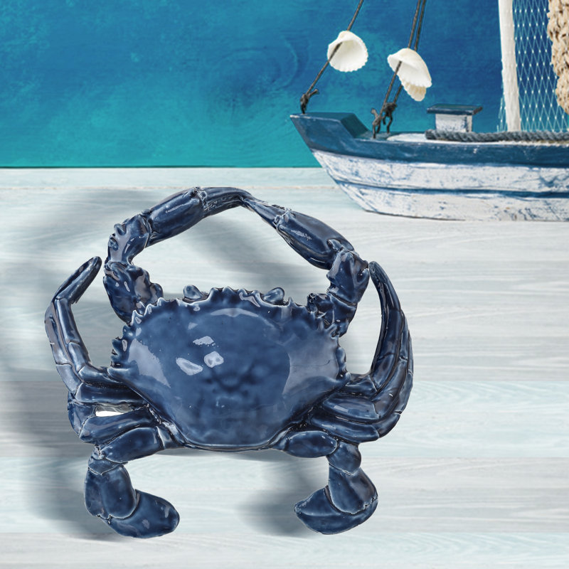 Breakwater Bay Kraatz Resin 'Ceramic' Crab Figurine Wayfair